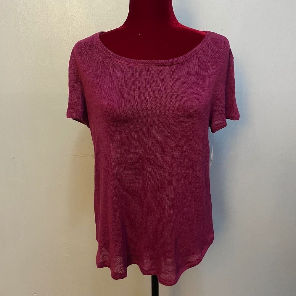 Bongo Girls Juniors Hatchi Knit Tee Beaujolais Size L